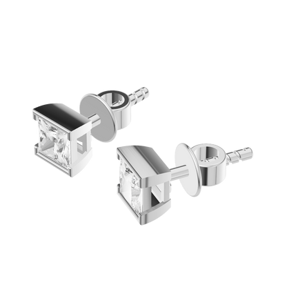 Timeless Grace Diamond Silver Earring (SES-AG001)