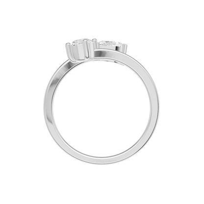 Moonlit Silver Diamond Ring (SRB-AG035)
