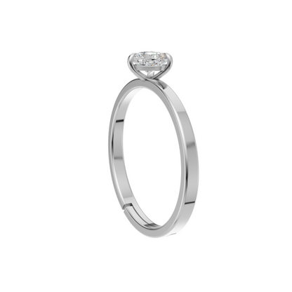 Passionate Love Adjustable Diamond Silver Ring (SRA-AG002)