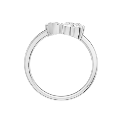 Lyrical Silver Diamond Ring (SRB-AG031)