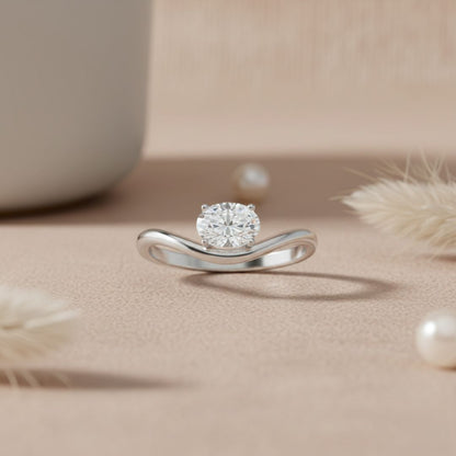Classic Silver Diamond Ring (SRB-AG002)