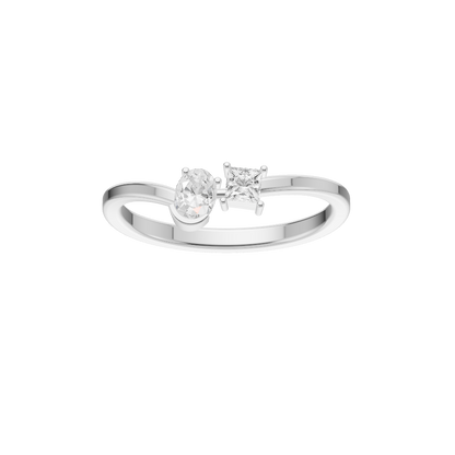 Dreamlike Silver Diamond Ring (SRB-AG029)