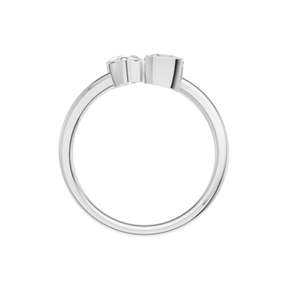Spring-Lit Diamond Silver Ring (SRB-AG032)