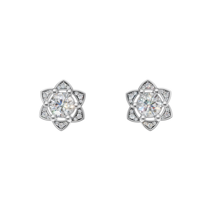 Silver Spark Diamond Earrings (SES-AG010)